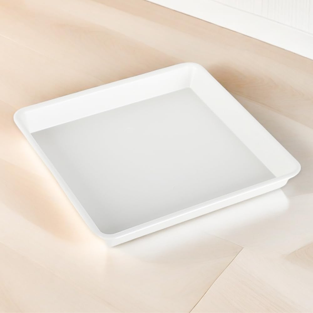 LannuMet 10pcs Plastic 6" Square Plant Saucer Drip Tray Indoors Outdoors Flower Pot Tray