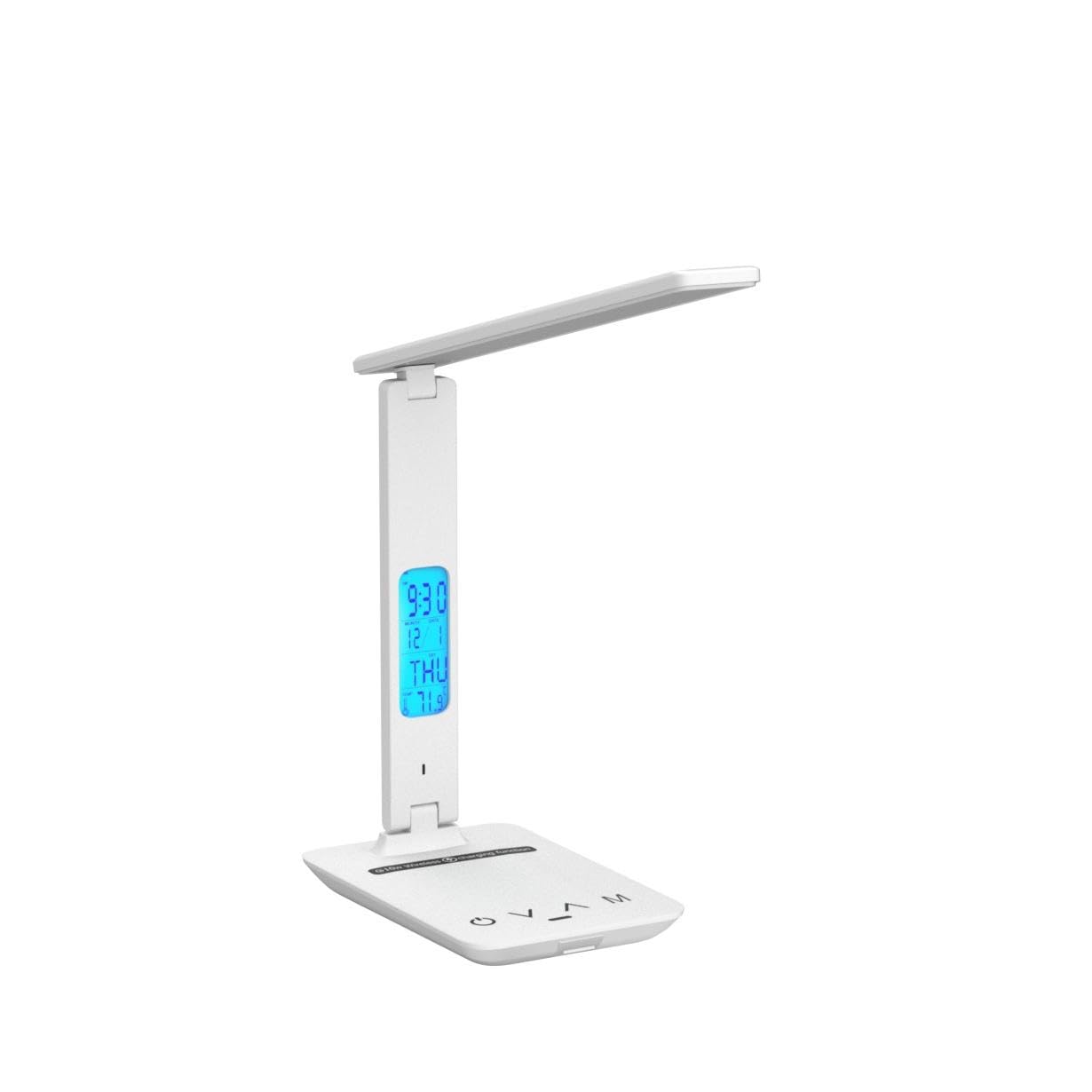 LAOPAO Desk Lamp with Wireless Charger: USB Charging Port, Table Lamp with Clock, Desk Lamps for Home Office College Dorm Room Essentials