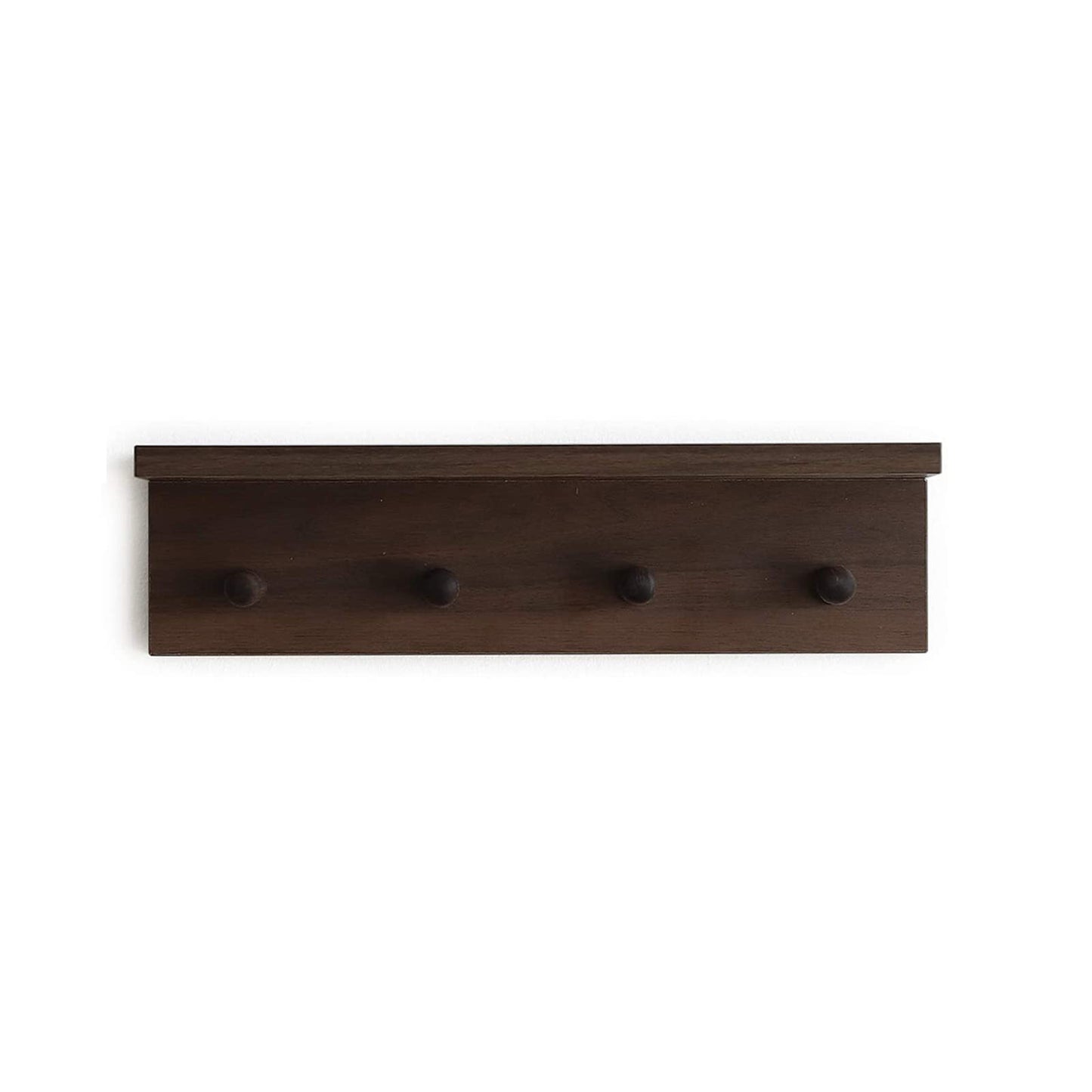 XAOMLP Entrance Coat Rack ，Coat Hooks, Wall-Mounted Wooden Hook Rack, Wall-Mounted Shelves are Very Suitable (Walnut Color Finish—A-1)