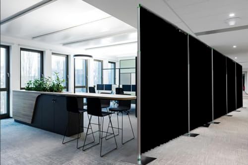 Adjustable Heavy Duty Portable 10FT X 50FT Pipe and Drape Backdrop Kit (Black Drape) Quick Set Up Without Tools for Wedding&Party&Event&Photography&Show&Display (10FT X 50FT & Black Drape) - size: 10FT x 50FT & Black Drape
