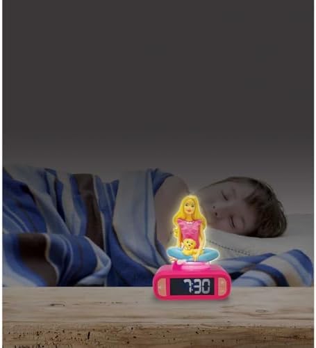 LEXiBOOK, Barbie Nightlight Alarm Clock, RL800BB