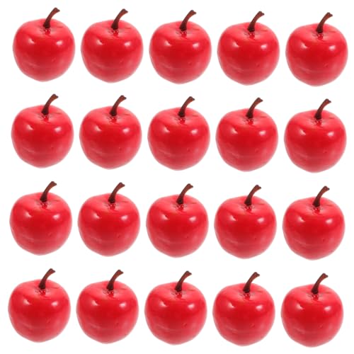 20Pcs Mini Model Realistic Simulation Artificial Fruit Decor for Home Party and Photography Props Lifelike Faux Ornament for Desktop Display
