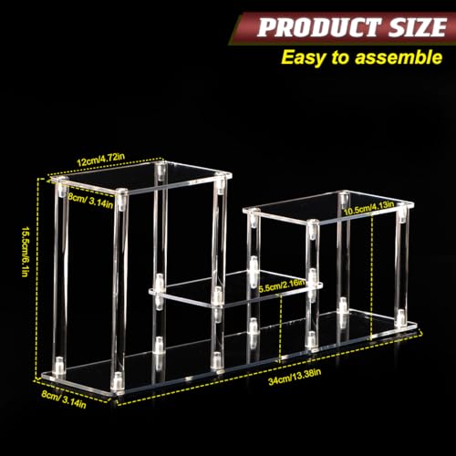 Clear Action Figures Display Risers Stand Shelf, Acrylic Perfumes Stands 3 Tier Display for Collectibles Pop Figurine,Cupcake Stand Perfume Organizer - color: 3 Tier/Model 1