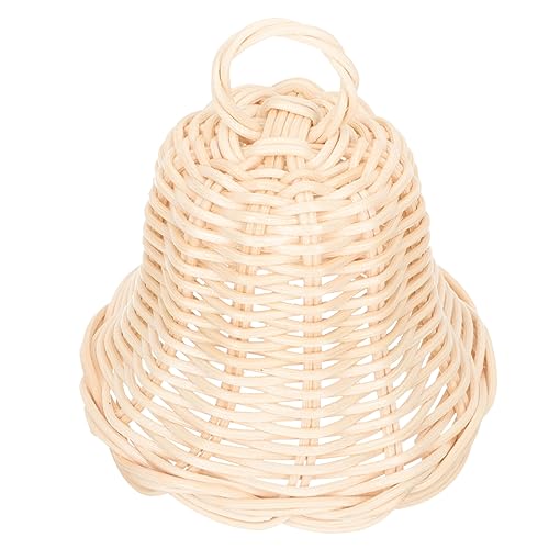 HOMSFOU Holiday Decorations Holiday Bell Ornament Wicker Ball Christmas Ornaments Rustic Hanging Bells Christmas Jingle Bells Tree Pendant Xmas Halloween Child Doorbell Indonesian Rattan