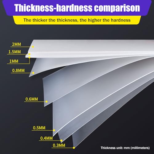 Large Pp Plastic Sheet 100×100cm 0.3 1mm Frosted Polypropylene Panel Semi-Transparent Matte Board For Light Diffuser Backdrop Table Cover Craft Use(0.3mm) - size: 0.3mm