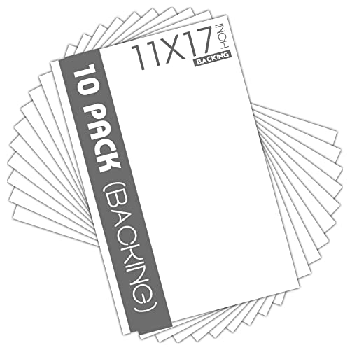Mat Board Center, 10 Pack 11x17 White Backing Boards, Cardboard for Arts, Prints, Frames, Photos and More - size: 11x17