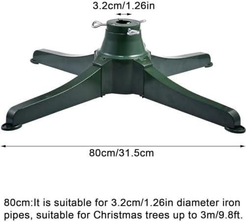 360-degree Rotating Christmas Tree Stand, Home Garden Artificial Tree Stand, Suitable for Shopping Malls, Home Use (80cm)