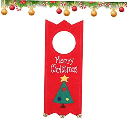 BESTOYARD 1pc Christmas Door Sign Christmas Party Decorations Santa Door Knob Sign Hotel Door Hanger Sign Christmas Doll Ornament Decoration Santa Decor Elder Fireplace Christmas Tree