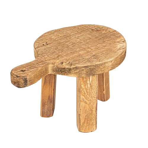 Creative Co-Op Fir Wood Pedestal - color: Natural, size: Round, style: Round