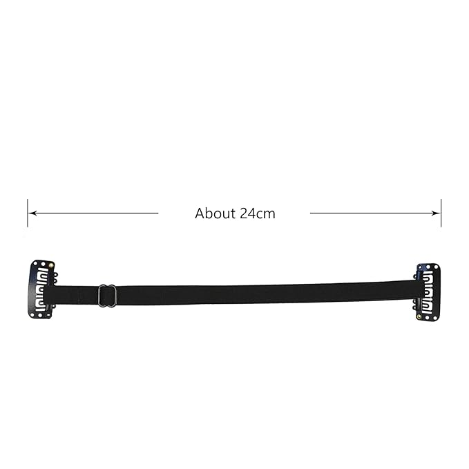4 Pcs Facelift Bands with Clips Invisible Face Stretching Lifting Strap Adjustable Elastic Band Face Slimming Band (24cm Black Single Bands)