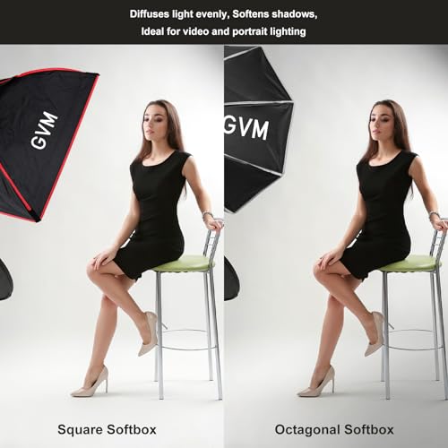 GVM Portable Square Softbox 40 * 60cm with Grid Diffuser Fast-Setup Bowens Mount Softbox Compact Photography Lighting Softbox for Photography Shooting Continuous Light Monolight Strobe Flash - size: 4060H
