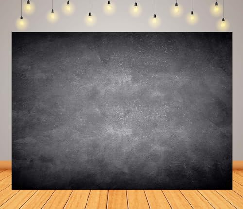 BELECO 15x10ft Fabric Black Gray Wall Backdrop Abstract Concrete Texture Grunge Wall Background Birthday Party Decorations Banner Kids Adults Portrait Photoshoot Studio Props - size: 15x10ft