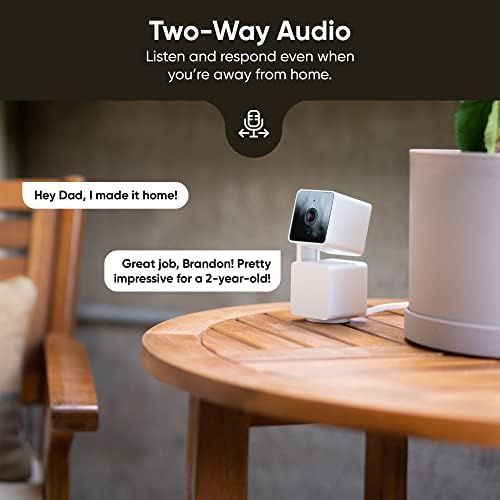 WYZE Cam Pan v3 Indoor/Outdoor IP65 1080P 360° Pan/Tilt/Zoom WiFi Smart Home Security Camera, Motion Tracking for Baby/Pet, Color Night Vision, Works with Alexa&Google Assistant, Free Expert Setup