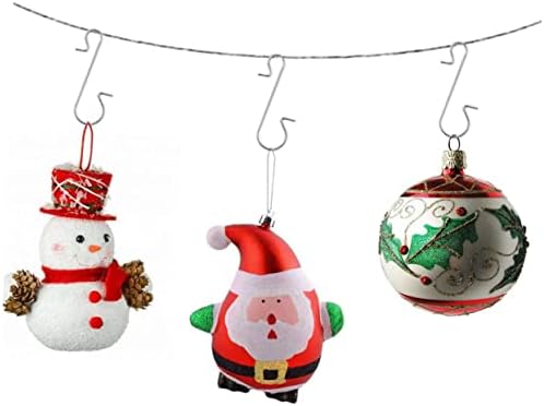 Garneck 300Pcs Shape Hanger Clips for Christmas Tree Decorations Decorative Hooks for Ornaments Plated Christmas Decoration Accessories