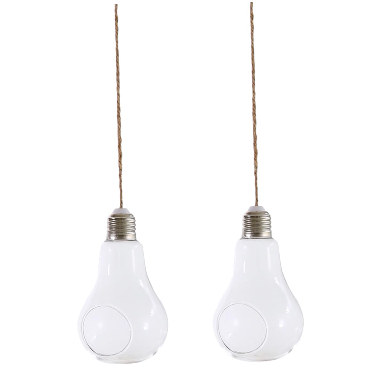 HANABASS 2pcs Light Bulb Hydroponic Vase Creative Hanging Terrarium Flower Container for Home Office Decor Stylish Glass Plant Organizer for Indoor Decoration