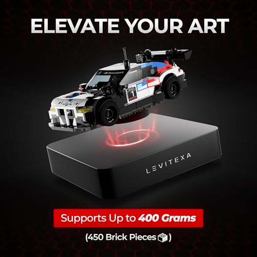 Levitexa Nimbus Levitating Display - Floating Display, Levitating Stand, Levitation Decor, Magnetic Stand, Magnetic Levitation for Figures and Toys Square Base