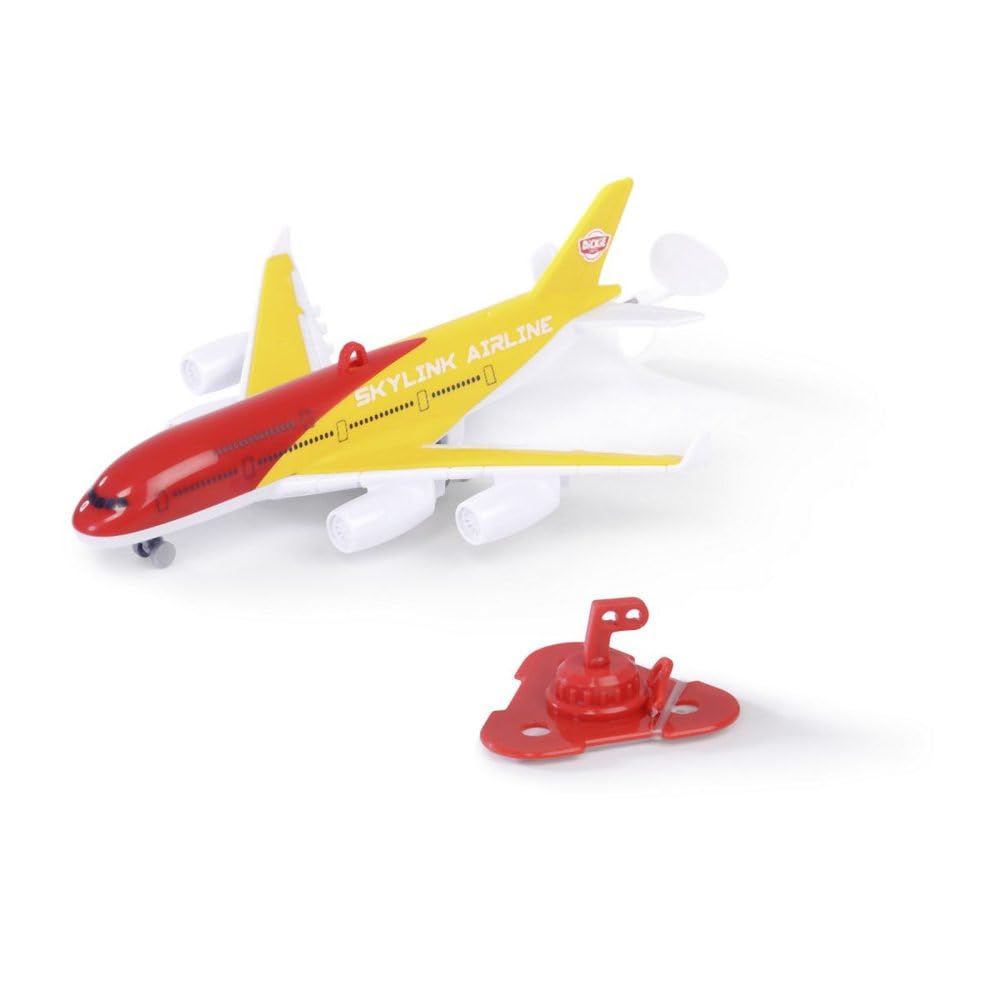 Dickie Toys - Sky Flyer Ceiling Plane (18 cm) - Battery Powered Ceiling Plane with Suspension - Toy for Children from 3 Years Old, Multicoloured