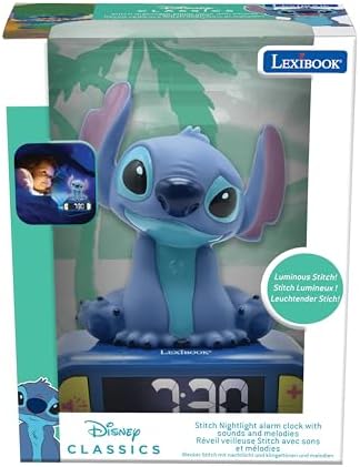 LEXiBOOK, Stitch Nightlight Alarm Clock, RL800D