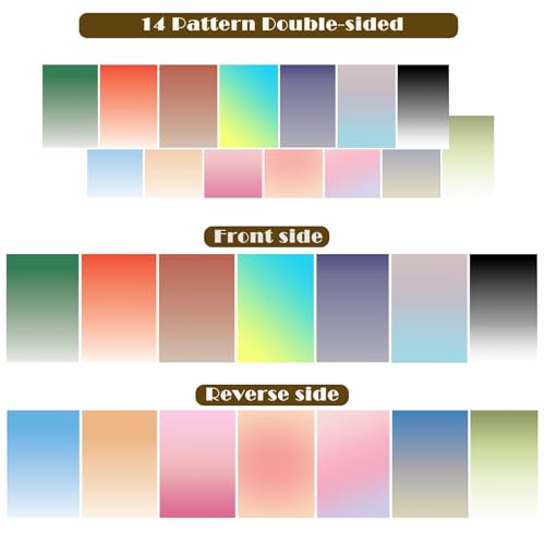 7PCS 14Patterns Product Photography Backdrops with Stand: Flat Lay Seamless 34x23in Gradient Paper Props - Tabletop Photo Backdrop Shoot for Jewelry Cosmetics Food - color: Mondrian gradation color