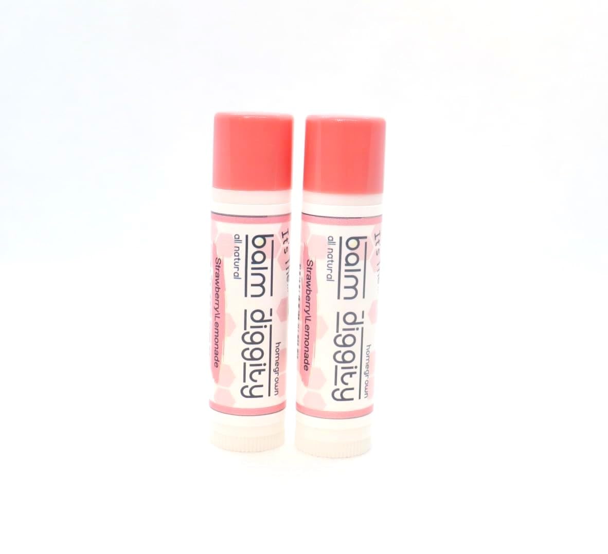 It's The Balm Diggity 2-pack Strawberry Lemonade Beeswax, Moisturizing, All-Natural, and Nourishing Lip Balm Made With Just 5 Ingredients