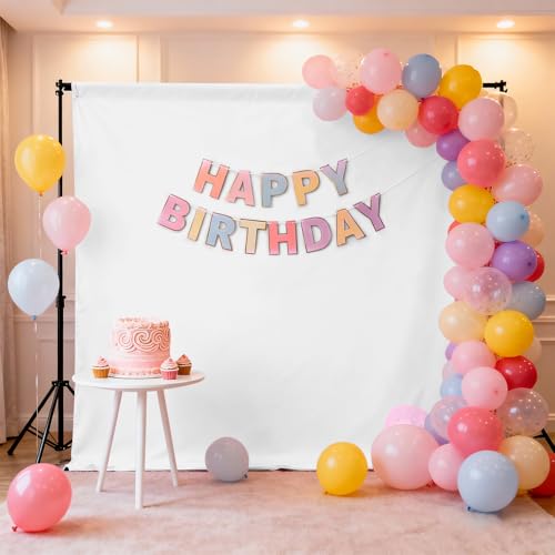 White Screen Backdrop for Photography 6x9ft Zoom Meeting, Game Live Steaming Photo Studio Shooting Props High Density Fabric Background - color: White, size: 6X9ft