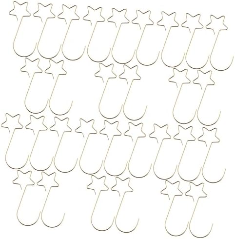 Christmas Star Hook Metal Wire Hooks for Xmas Tree Ornaments Decorative Hanger for Baubles
