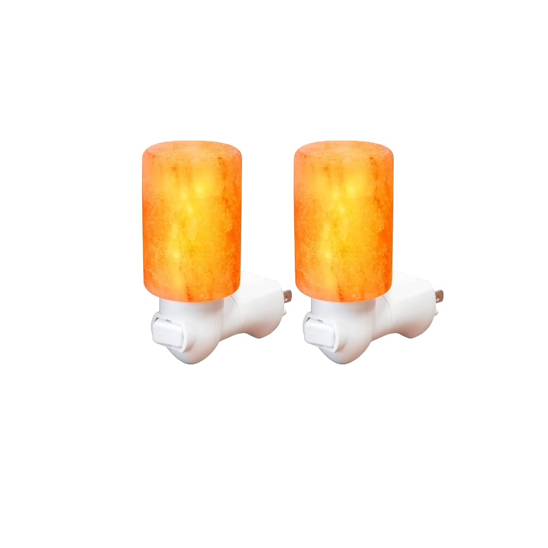 NatureBoost NB Himalayan Pink Salt Cylinder Shape Night Light 2 Pk