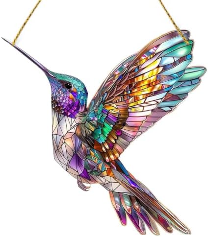 2D Flat Bird Acrylic Window Hanging Ornament Home Wall Decor Suncatcher