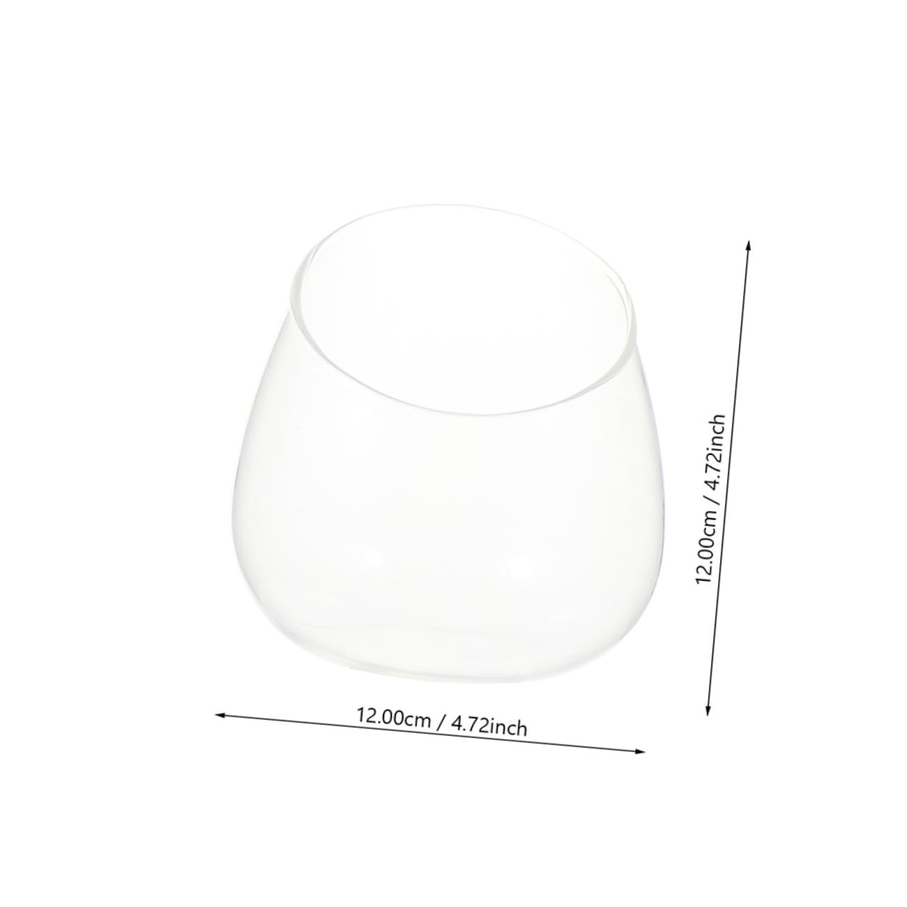 Zerodeko 3pcs Slant Cut Glass Terrarium Bottles for Micro Landscape, Succulent Plant Ecological Display, Glass Desk Ornament for Home Décor and Desktop Gardening