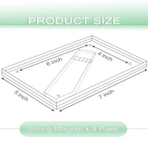3 Pack(5×7) Acrylic Picture Frames Clear Magnetic Photo Frames Freestanding Lucite Acrylic Block Frame Frameless Desktop Display for Home Office - size: 5"x7"-3Pack