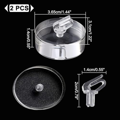 AHANDMAKER 2Pcs Clear Acrylic Ring Holder, Oval Ring Holder Blocks with Clip Ring Showcase Display Holder Rings Stand Jewelry Storage Organizer Display Riser Stand for Jewelry Ring - style: Oval