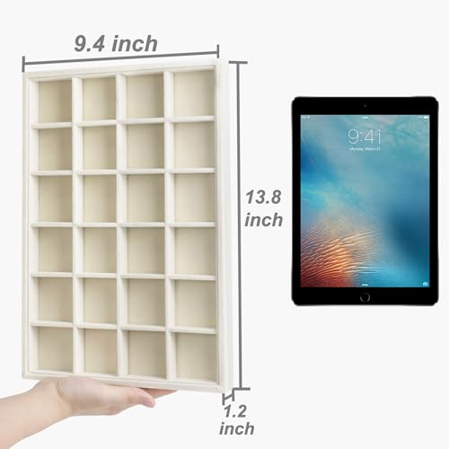 Large Velvet Jewelry Organizer, Velvet Jewelry Organizer Sunglasses Storage Organizers, Large Jewelry Drawer Organizer Tray, Eyeglass Organizer Earring Holder Ring Display (Earring Tray) - size: Earring Tray