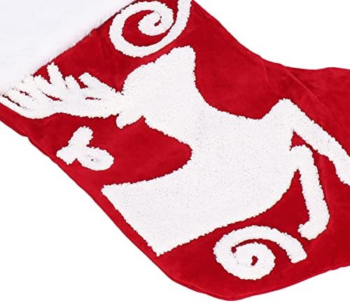 Christmas Stockings, Cute Christmas Stocking Christmas Tree Ornament Gift Bag, Christmas Fireplace Pendant, for Family Xmas Tree Party Holiday Decoration Gift (Deer)