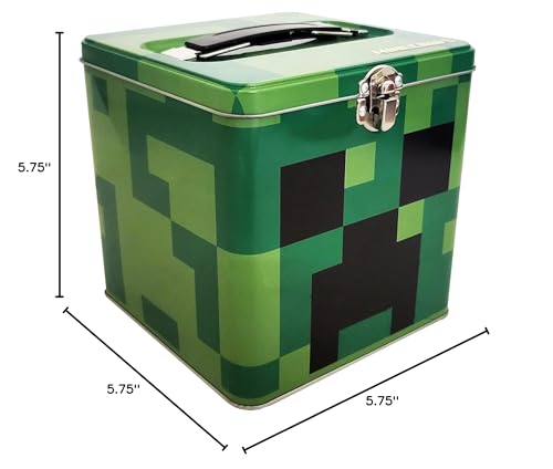 The Tin Box Company Minecraft XL Storage Tin with Handle, Minecraft