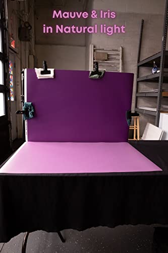 Bessie Bakes 3 Pack Violet Plum Solid Color Roll-Up 2 Feet x 3 Feet Photography Backdrops - color: Violet Plum, Iris, Mauve