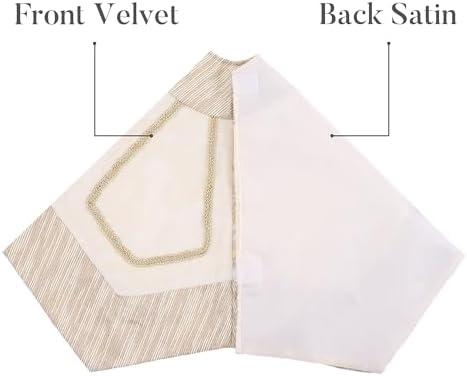 Valery Madelyn 48" White Gold Christmas Tree Skirt for Tree Decorations