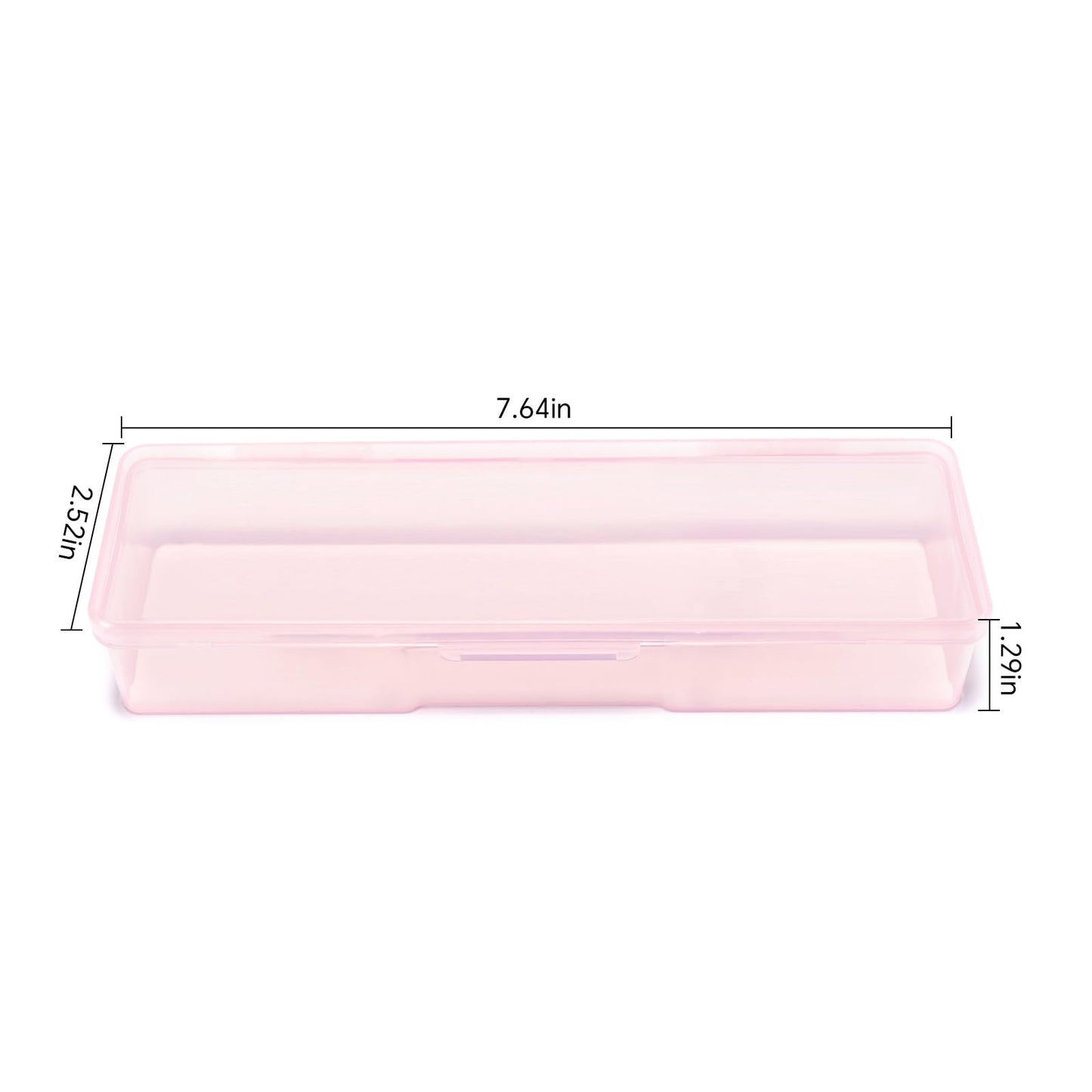 siyuwuro 4Pcs Transparent Storage Boxes For Nail Tool Professional Pedicure Manicure Tools Set Plastic Nail Art Tool Box Storage Case Nail Supplies, Pink