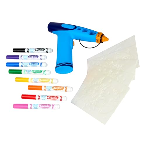 Crayola Marker Airbrush Spray Art Kit, Essential Easter Basket Stuffer for Kids, Battery-Powered Sprayer with 8 Washable Markers & 5 Stencils, DIY Craft Set, Ages 6+