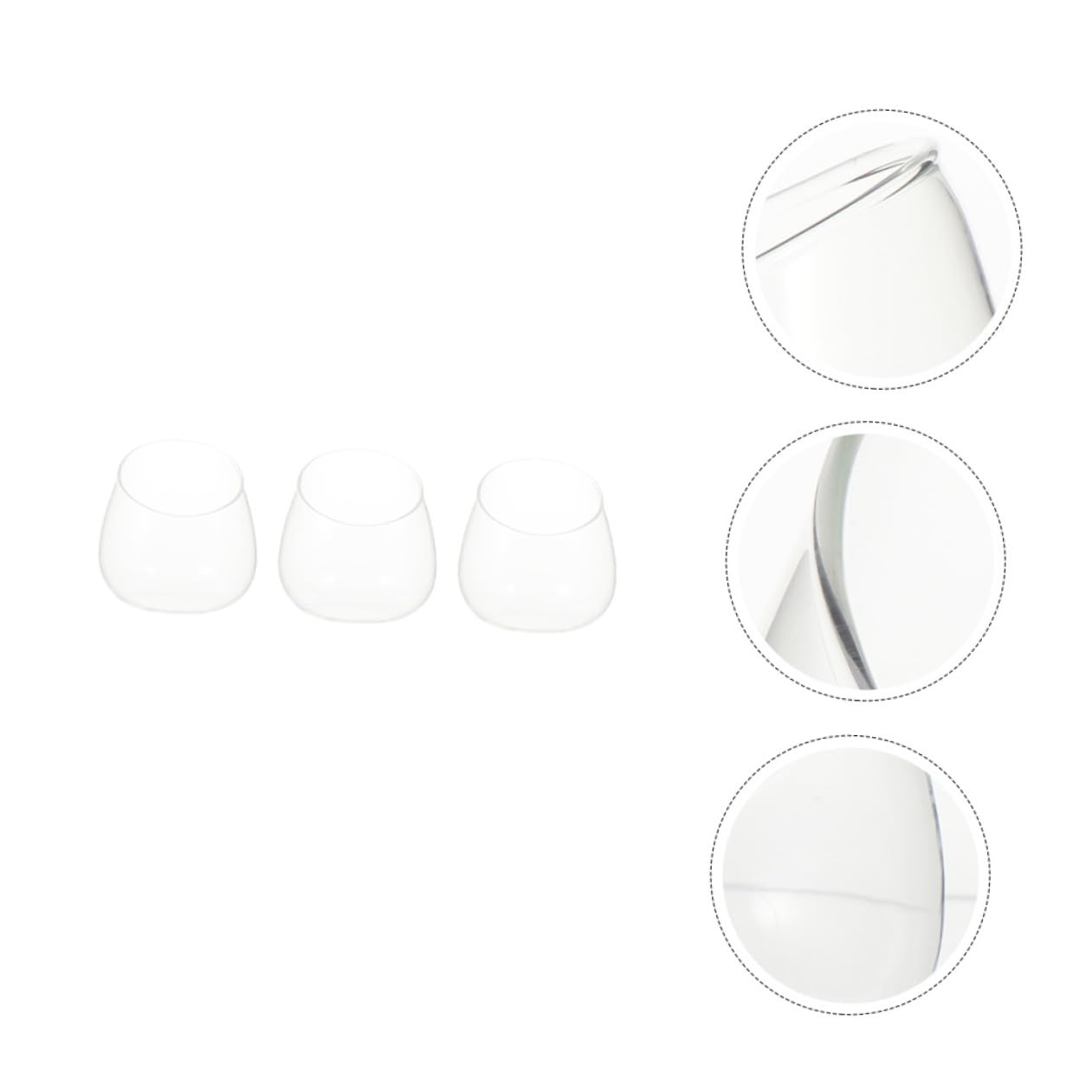 INOOMP 3pcs Slant Cut Glass Bottle Ecological Terrarium Vases Tabletop Micro Landscape Succulent Plant Holder for Home Décor