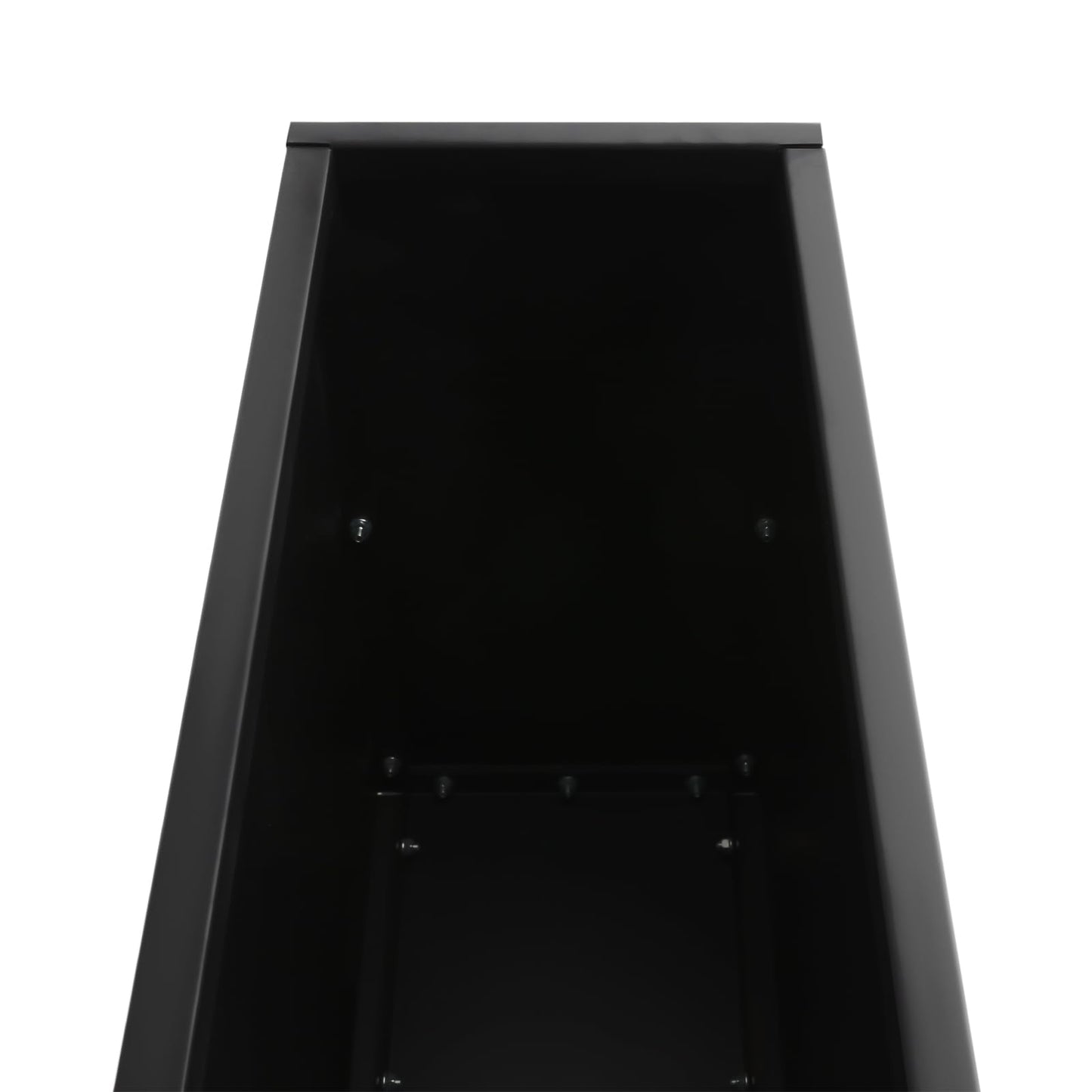 QUEMARQUE Metal Planter Box, 38 * 12 * 24In Rectangular Planters with Removable Insert Shelf, Heavy Duty Steel Planter Box with Drain Holes for Porch, Garden, Patio, Yard (Black)