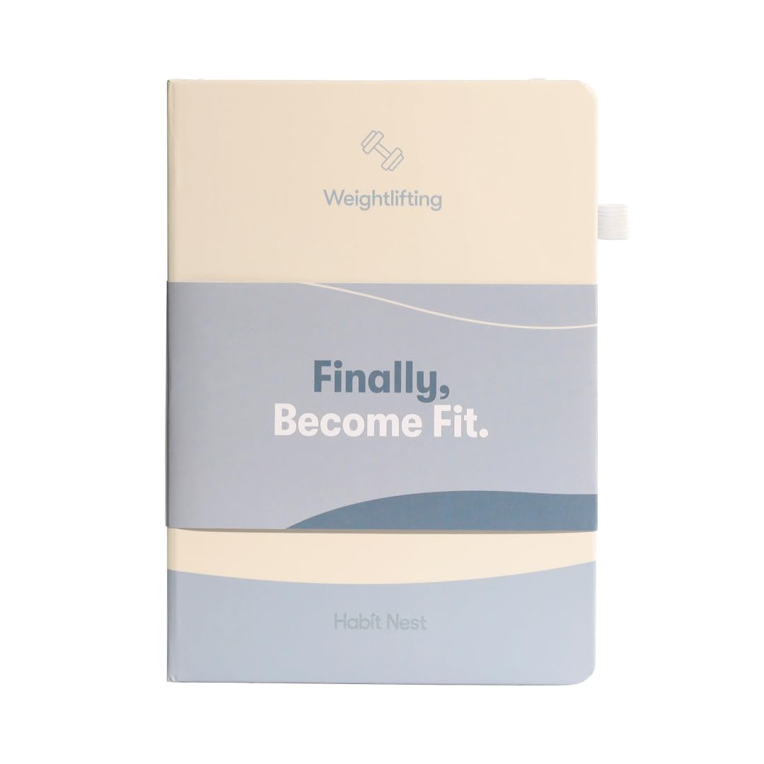 The Weightlifting Transformation Gym Buddy Journal by Habit Nest. 12-Week Trainer & Progress Tracker. Requires Full Gym Equipment. 65 Video Guided Workouts with Sets, Reps & Tracking Space.