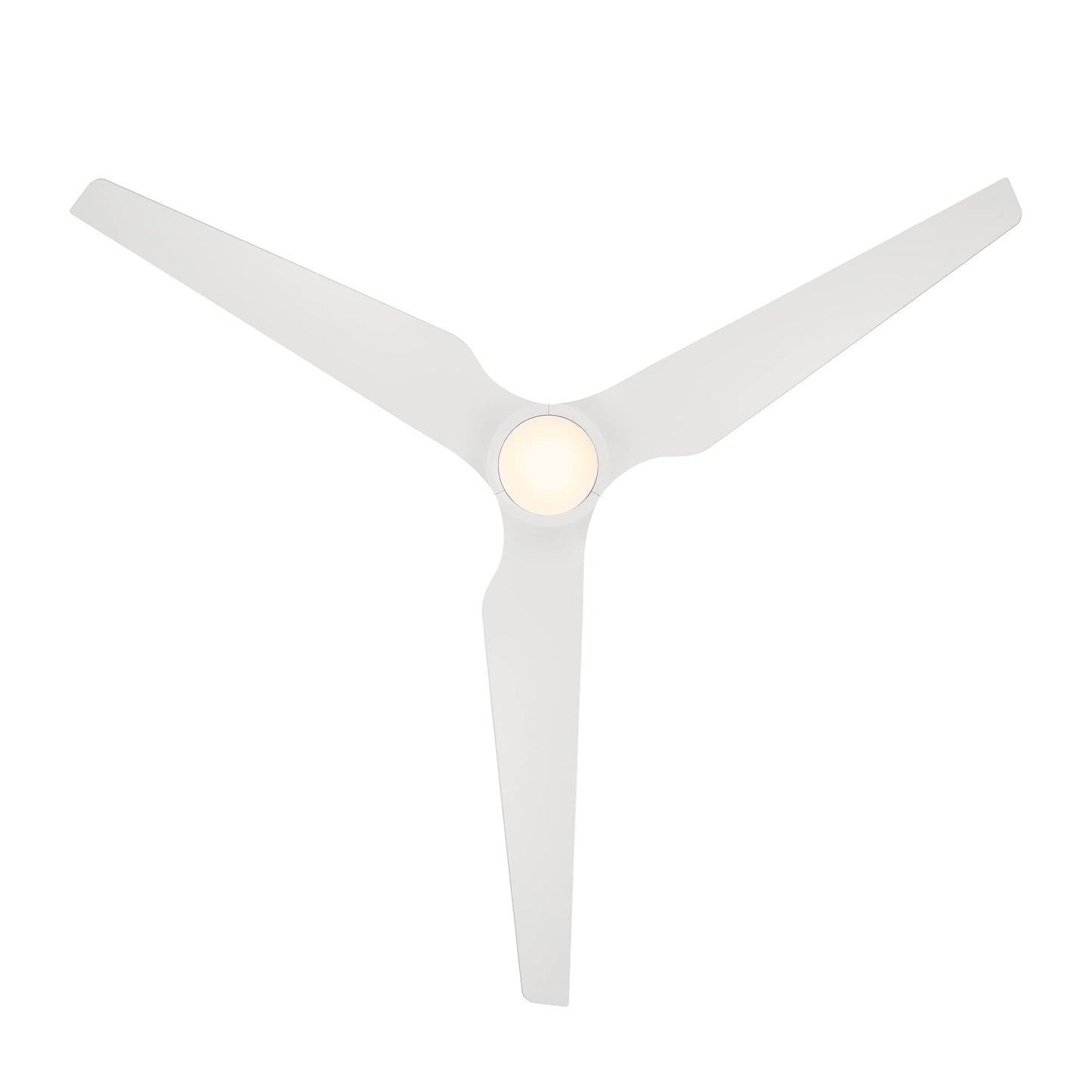 WAC F-056L-MW Stella 60" Outdoor Ceiling Fan with Lights and Remote Control, Matte White
