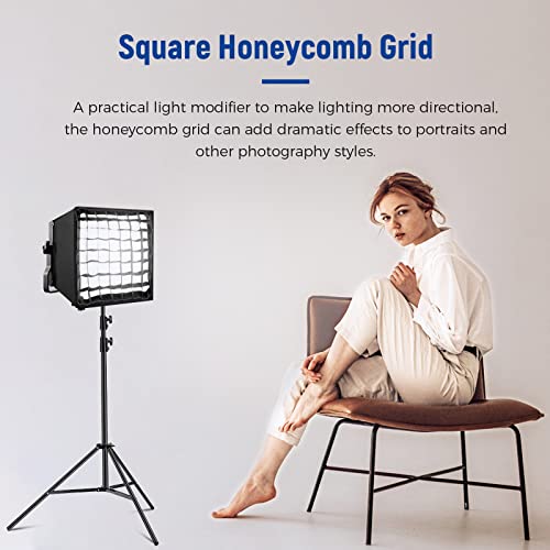 NEEWER 12.2"x11.4" Foldable Softbox Diffuser with Grid and Bag for NL660/SNL660/RGB660/RGB660 Pro/RGB660 PRO II LED Video Light Panel, Studio Photo Portrait Photography YouTube Video Soft Lighting - style: Softbox