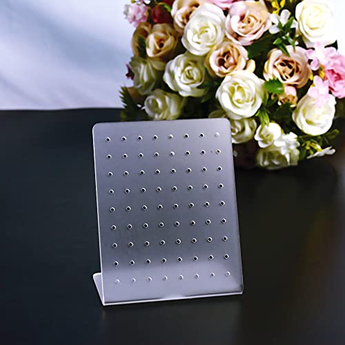 4 Pcs Acrylic 72 Holes Earring Holder Earrings Ear Studs Jewelry Show Plastic Display Rack Stand Organizer Holder Showcase