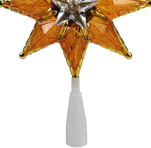 Mosaic Star Christmas Tree Topper - 8" - Clear Lights