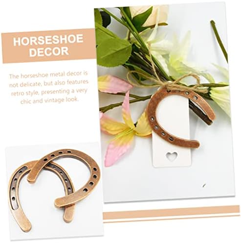 MAGICLULU 8pcs Vintage Horseshoe Hanging Decor Sculpture for Indoor and Outdoor Decoration Retro Wedding Favor and Home Art Ornament