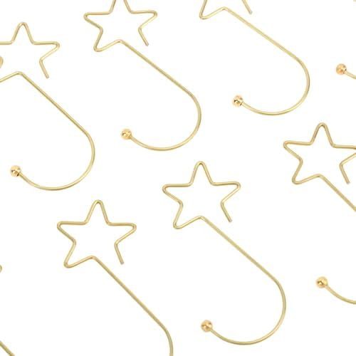 120PCS Ornament Hooks, Christmas Ornament Hangers Stainless Steel Star Shaped Hangers for Christmas Tree Decoration New Year Party