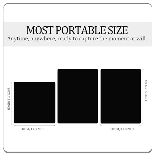 Black Velvet Photo Backdrop Boards for Product Photography, 3PCS Double-Sided Black and White Background with T-Stands, Flat Lay Tabletop Backdrop for Jewelry, Cosmetics, 15.8 x 11.8 Inch