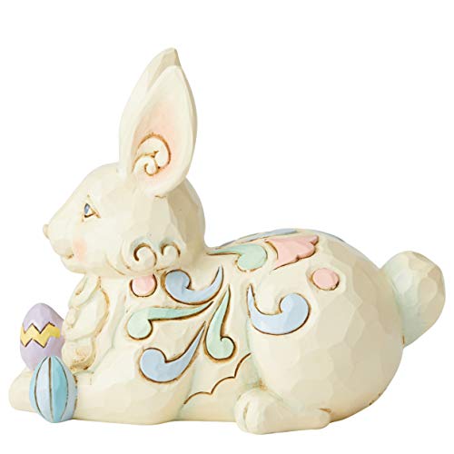Enesco Jim Shore Heartwood Creek Bunny with Easter Eggs Miniature Figurine, 3.4 Inch, Multicolor