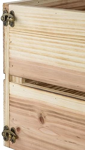 Northlight 18" Wood Crate Lay Presents at My Feet Christmas Tree Collar